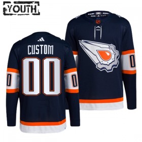 Edmonton Oilers Hockeydrakt Custom 2022-23 Navy Reverse Retro 2.0 Adidas Authentic - Barn